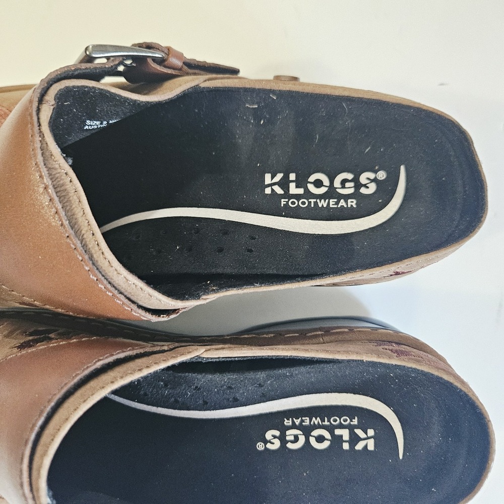KLOGS Austin Women's Clog Mule Slip Resistant Shoe 9M Suede Cocoa Brown - Picture 3 of 8